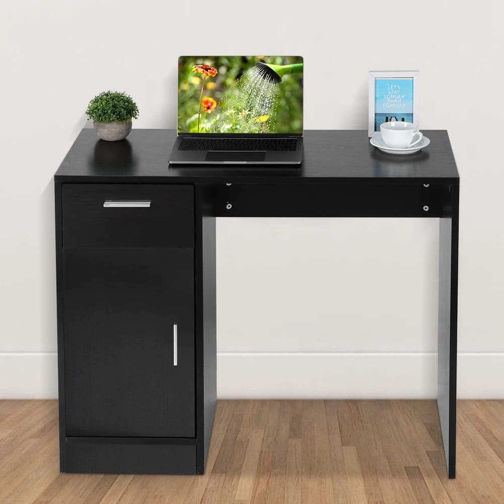 1 cassetto 1 porta compatto Computer PC Laptop scrivania tavolo Workstation Home Office (nero)