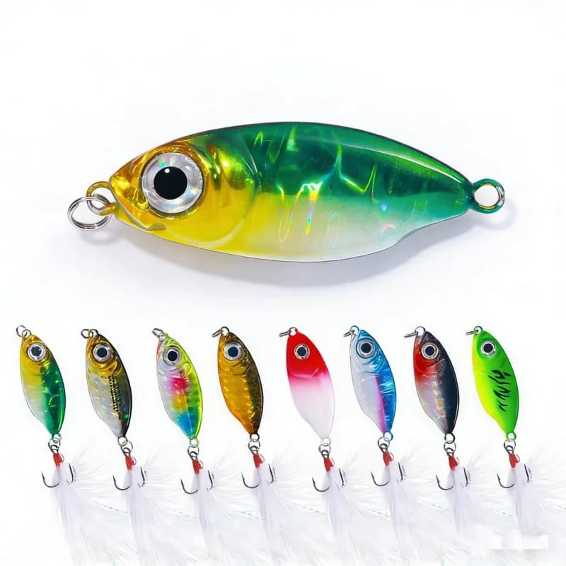 Esca Artificiale 10-20Kerun per la Pesca a Spinning, Piastra in Ferro, Esca Finta per Tutte le Strati Acquatici, Speciale per Pargo Rosso e Spigola in Acqua Dolce e Salata
