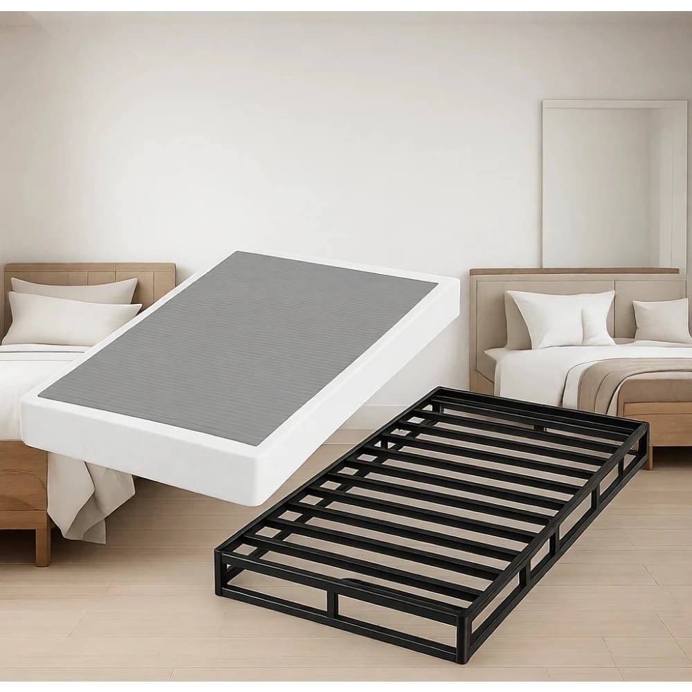 7 Inch Single Bed Base, Robusta Metal Structure, Silent Mattress Support