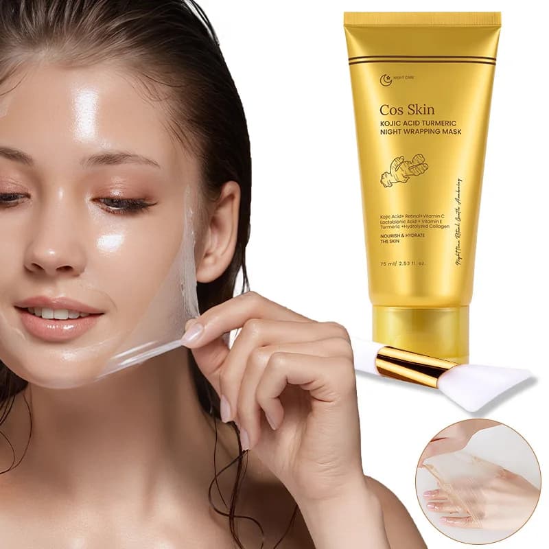 Turmeric VC Collagen Gently Exfoliates Cleans Deep Pore Dirt Hydrating Reduce Spots Dullness Moisturizing Fruit Mask