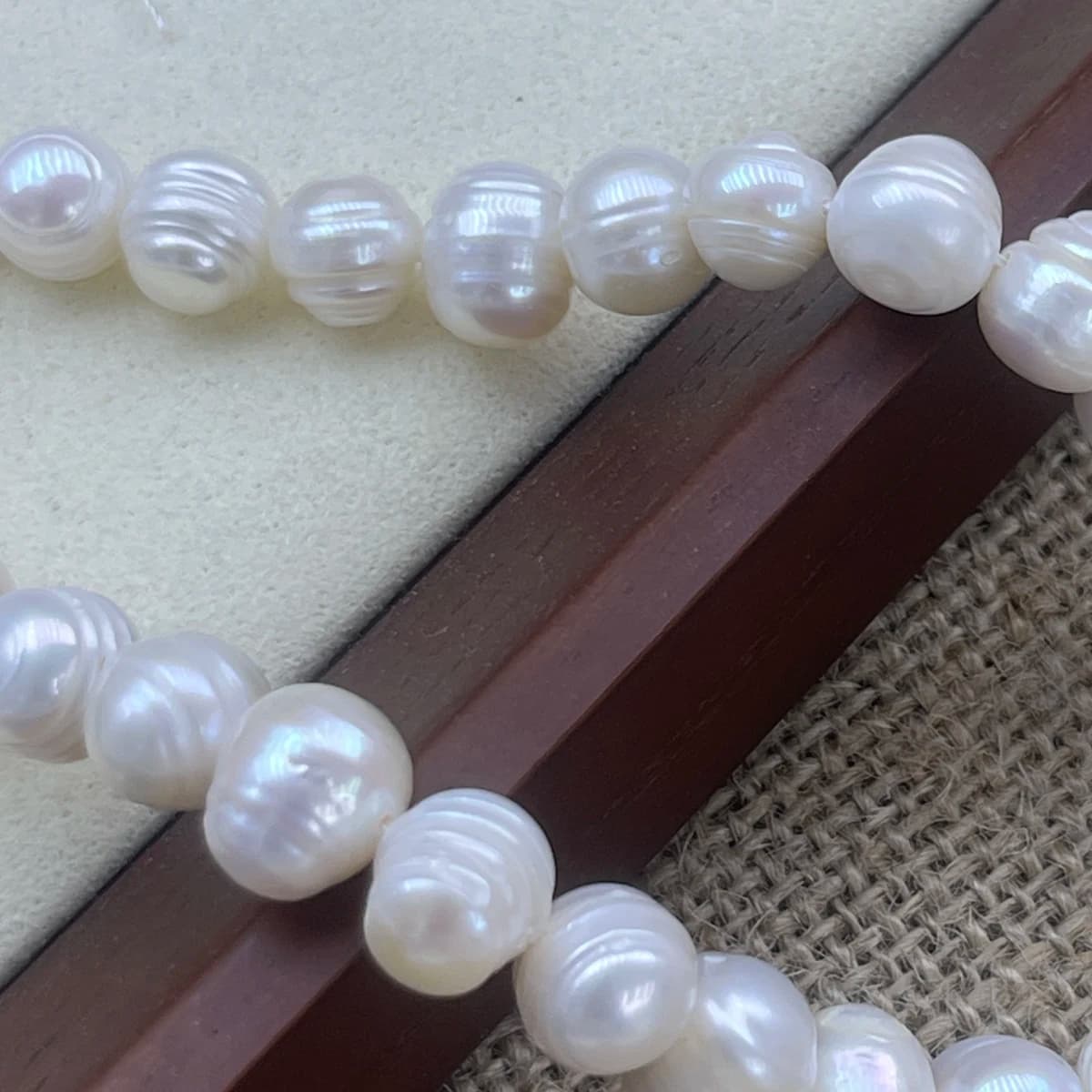 Natural Freshwater Pearl Beads 9-10mm White NearRound Big Size for DIY Jewelry Making - Women's Necklace Bracelet Gift