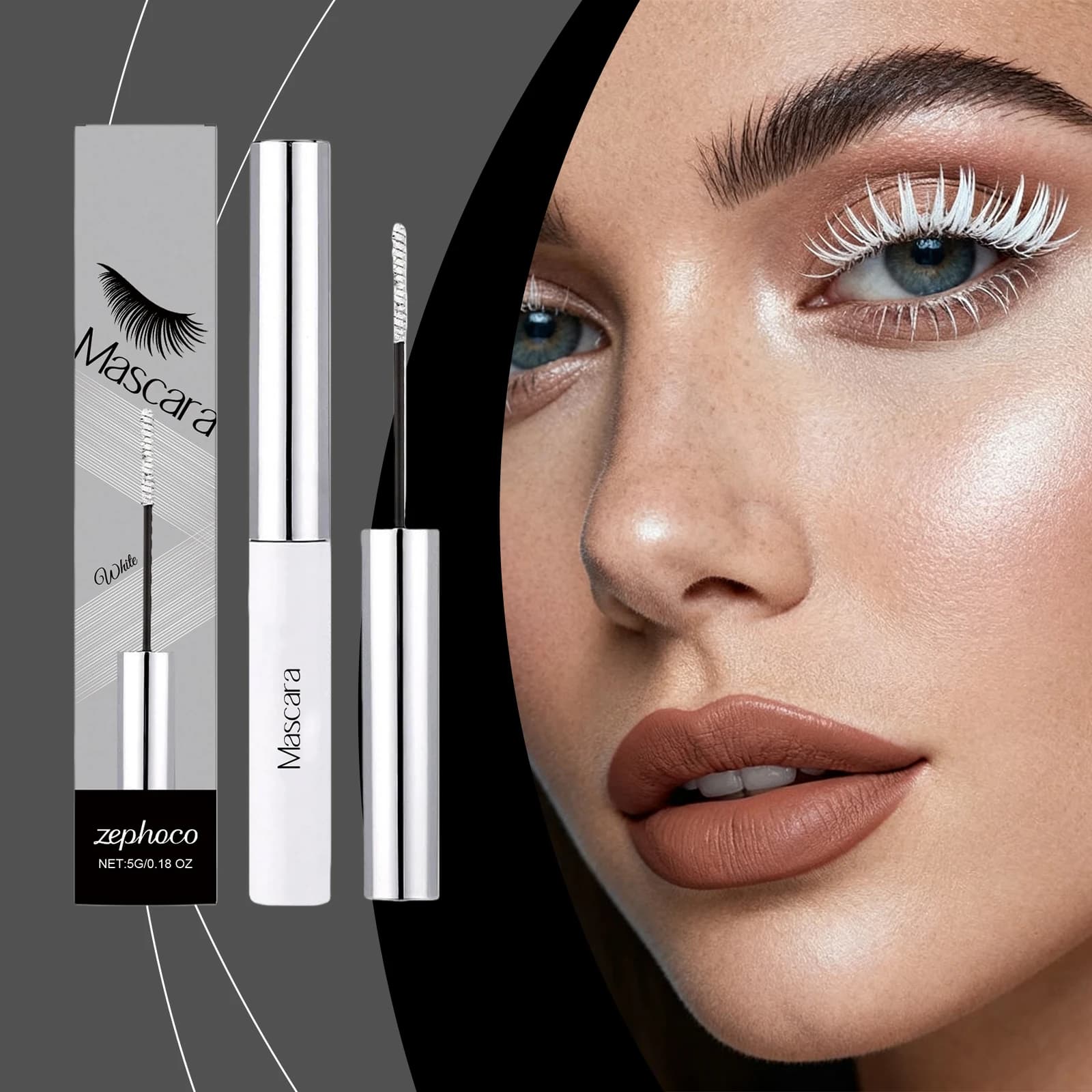 Mascara in 12 Colors, Mascara with Colorful Fibres, Fascinating Mascara and Duraturo for Eyelashes and Long, Waterproof and Anti-Watch