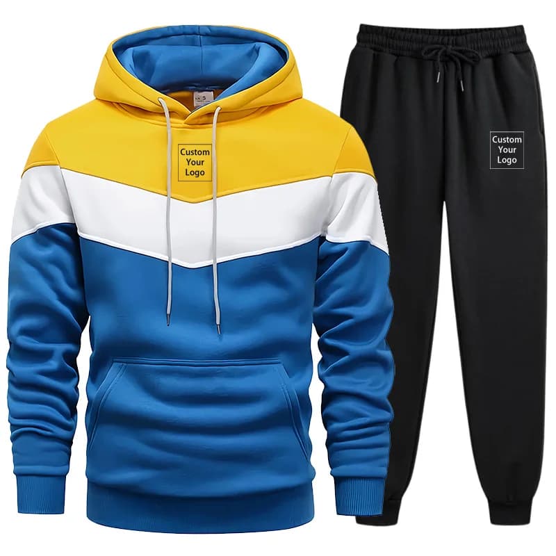 Personalizza il tuo logo Stampa Felpa con cappuccio Pantaloni sportivi Tuta da uomo Autunno Inverno Abbigliamento moda casual quotidiano Abbigliamento modello design fai da te