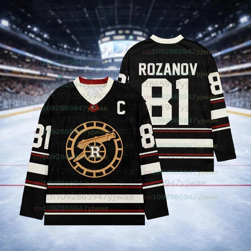 Maglia da Hockey Riscaldata 2026 per Uomo, Maniche Lunghe, T-shirt Unisex con Scollo a V per Ragazzi e Ragazze, Modello Rozanov HOLLANDER