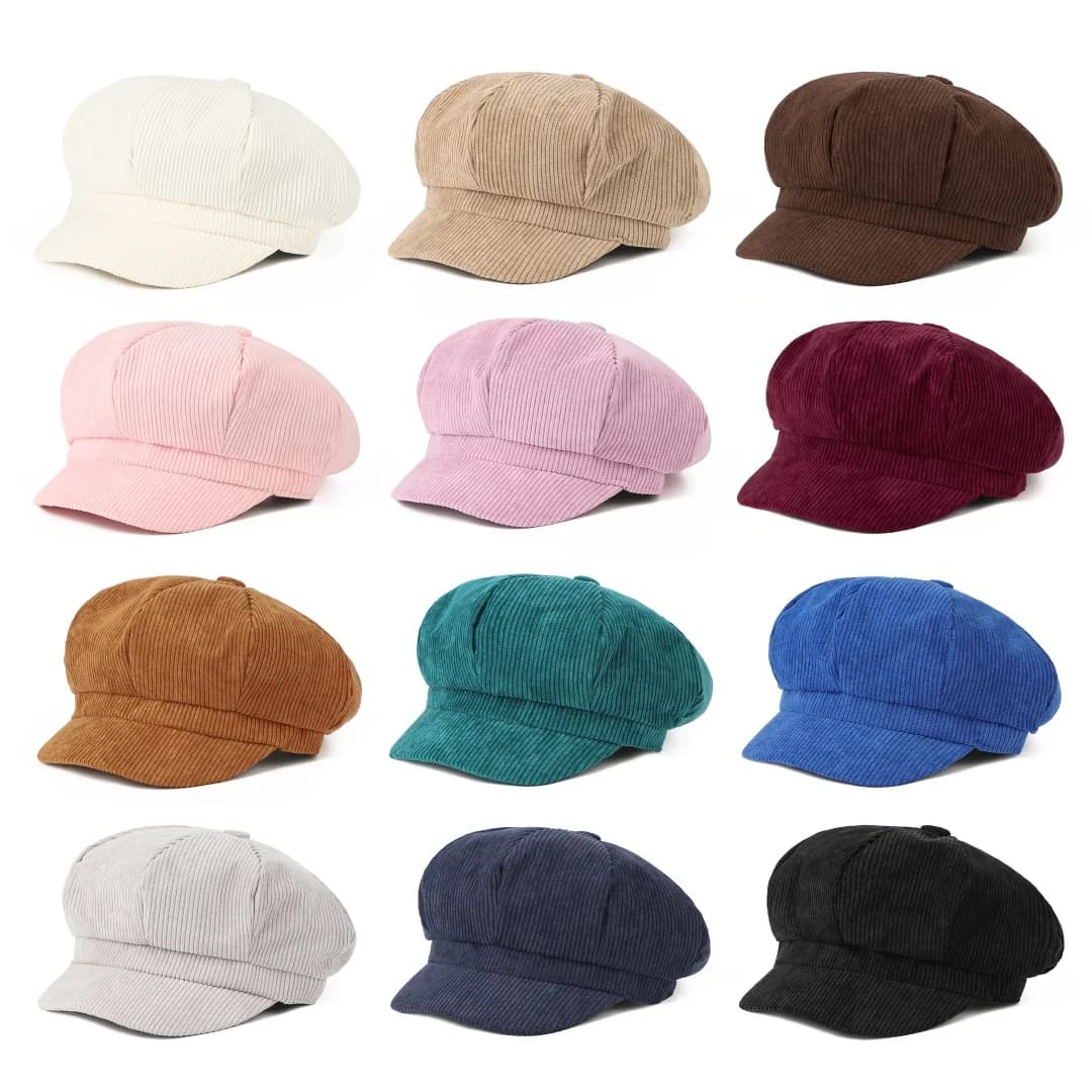 Berretto da strillone Berretto da donna Berretto vintage Cappello da pittore Cappelli invernali per donna Uomo Berretti ottagonali Donna Bone Tinta unita Casual