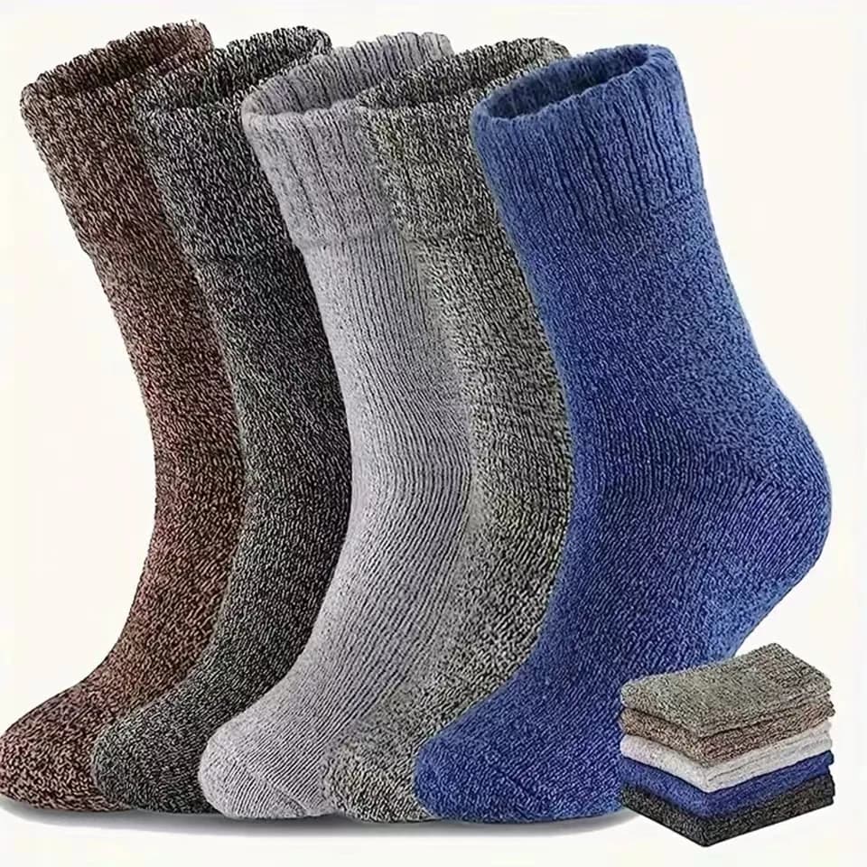 5 paia autunno inverno asciugamano spesso calzini caldi Harajuku uomo donna tenere calzini caldi cotone tinta unita calzini di lana casual regali