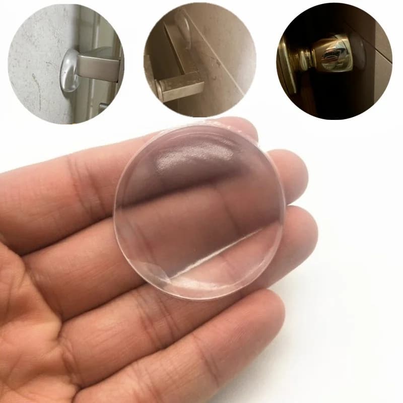 6 pezzi di protezione da parete in silicone morbido trasparente maniglia per porta paraurti tappo protettivo antiscivolo autoadesivo porte rotonde arresto silenziatore