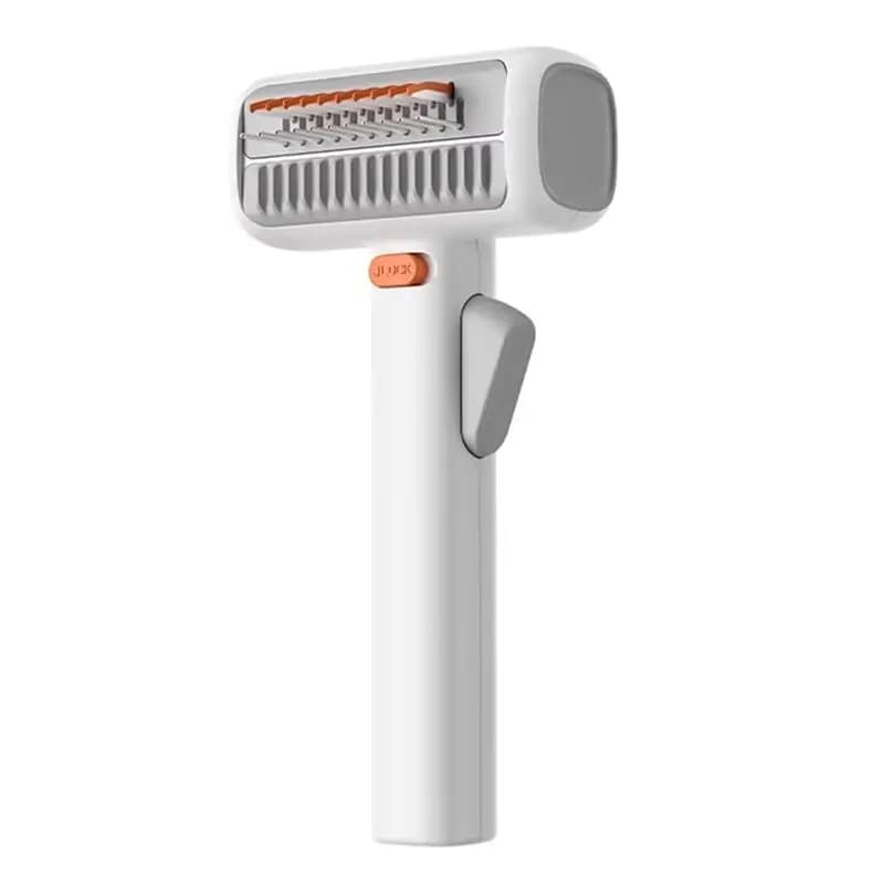 AEE8-2-In-1 Pet Self-Detangling &Grooming Comb Dual-Mode Dog Deshedding Brush Self Cleaning Grooming Comb With Release Button