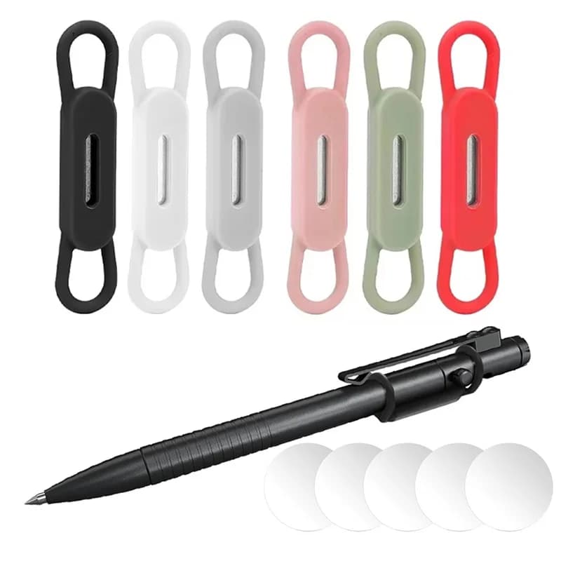 6 Pezzi Portapenne Magnetico in Silicone, Supporto Regolabile per Penne e Matite, per Scrivania, Frigorifero, Lavagne, Organizzatore per Ufficio