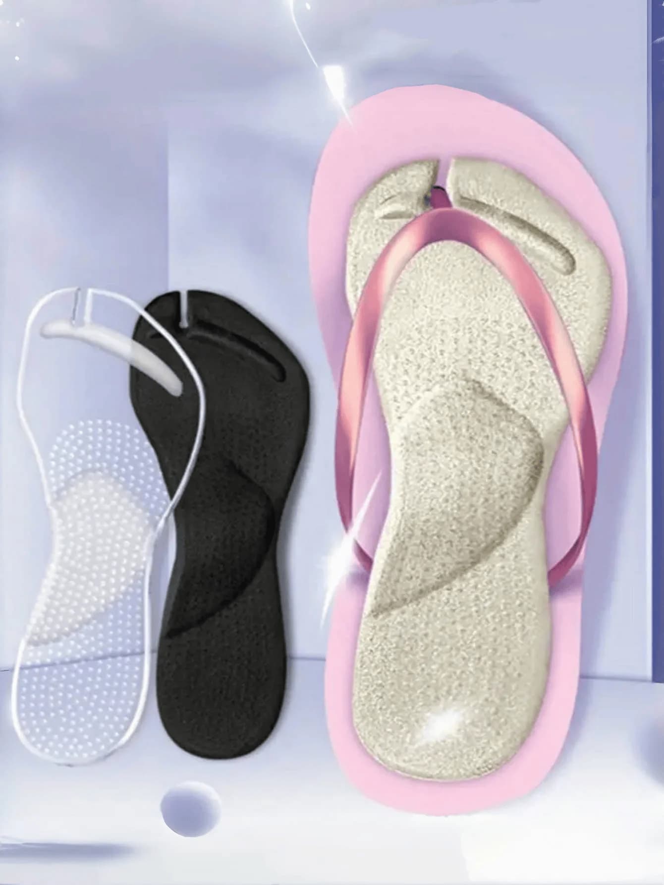 1 paio morbido cuscino in gel per infradito, per sandali infradito estivi fodera solette protettive scarpe cuscini antiscivolo