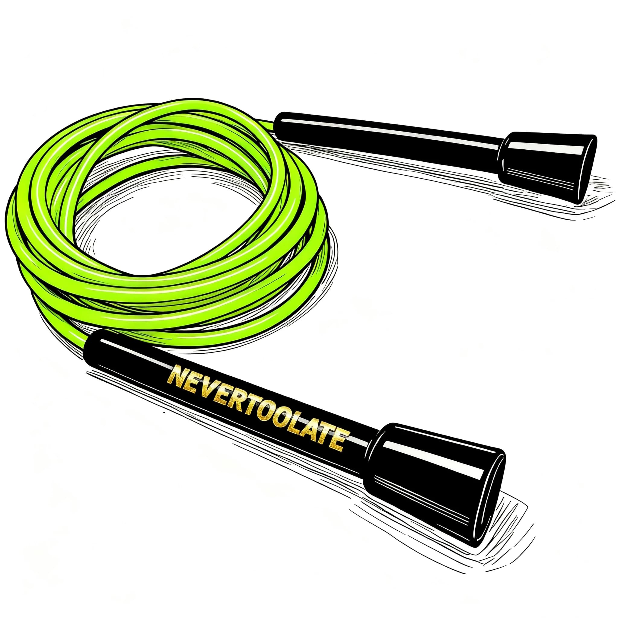 super long 3,2 meters between the handles with central wire 6 mm pvc cord RA Corda shaped handle for jumping from 150 grams