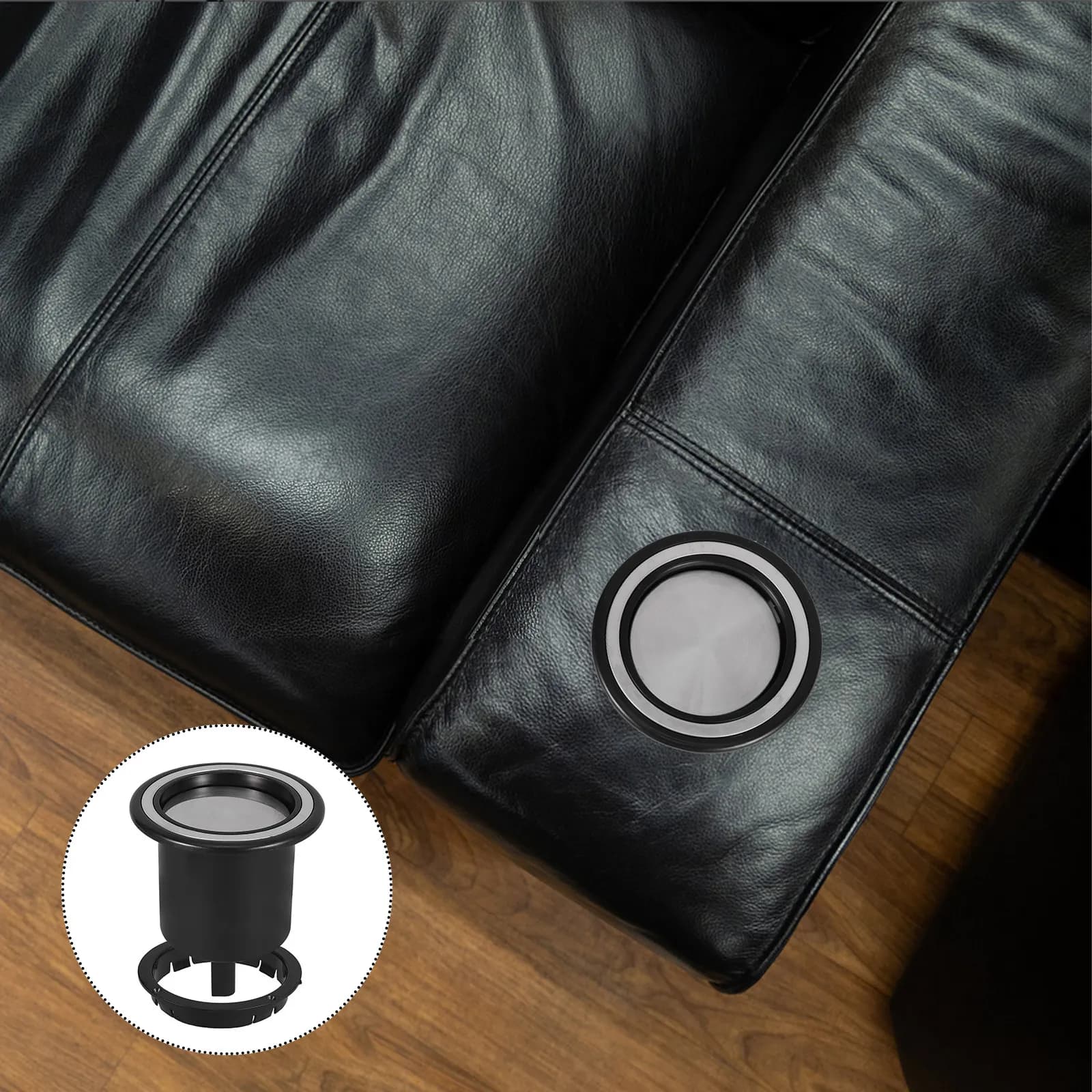 Plastic Automatic Lift Tea Table Cup Holder Popup Insert Stable Anti-Spill Drinks Storage Box for Home Office Sofa Car Boat