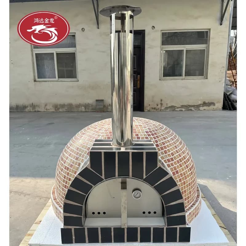 CE Certificate Customizable Wood Fired Pizza Oven Trailer Mobile with Rotating Stone Dual Fuel for Outdoor Catering Trucks