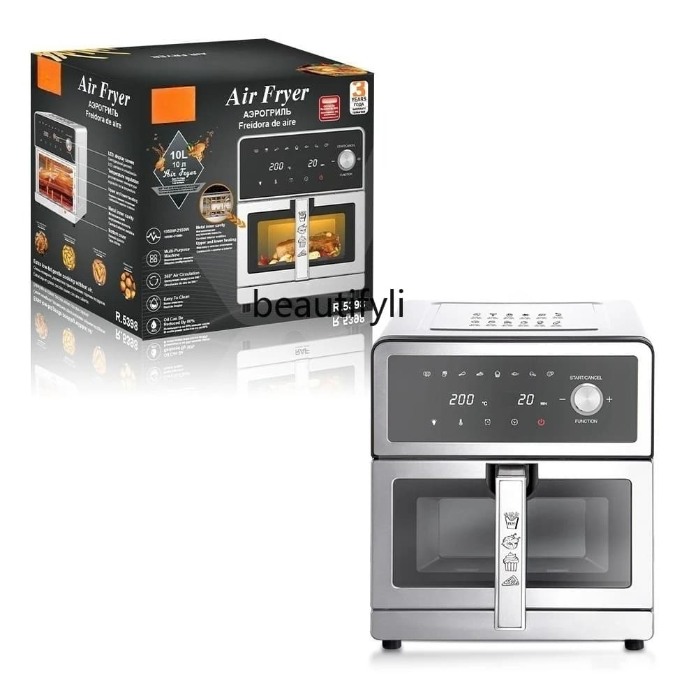 New Visual Smart Touch Screen Air Fryer Multifunctional Oil Free Home Fryer 10L