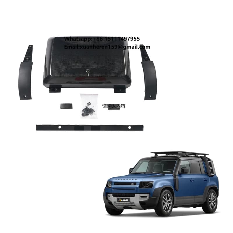 Accessori Decorativi Esterni per Auto Langyu, Vano Laterale in Fibra di Carbonio per Land Rover Defender 90 110 130, Box Portabagagli Laterale