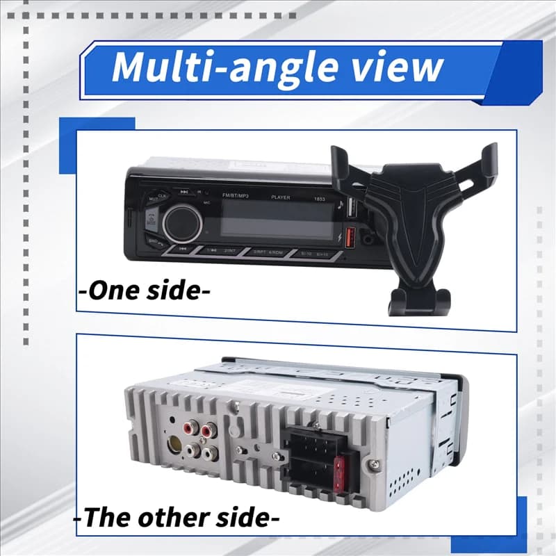A33K-Radio Bluetooth Single Din Car Stereo, 1 Din car audio with telephone support, FM/MP3/AUX/USB/TF card support