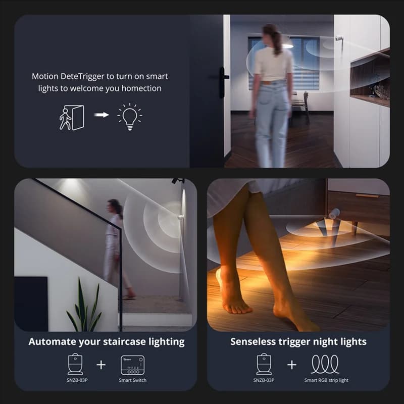 AB42-Zigbee Motion Sensor Human Presence Sensor Infrared Detection Alarm Smart Home For Alexa Google Home Smartthings Alice