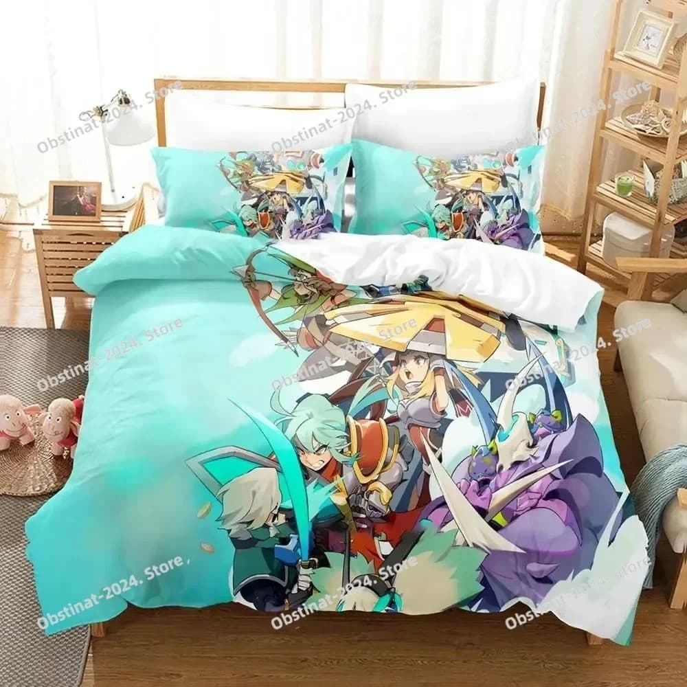 Gioco Anime Soul of Eden Set biancheria da letto Stampa piumino singolo Copripiumino Copripiumino Federa Set da 3 pezzi Bambini Taglia adulto