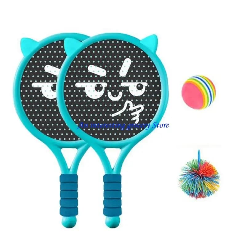 652D Childrens Tennis Racket Plastic Badminton Rackets Game Props for Kindergarten Primary School Light weight Durable