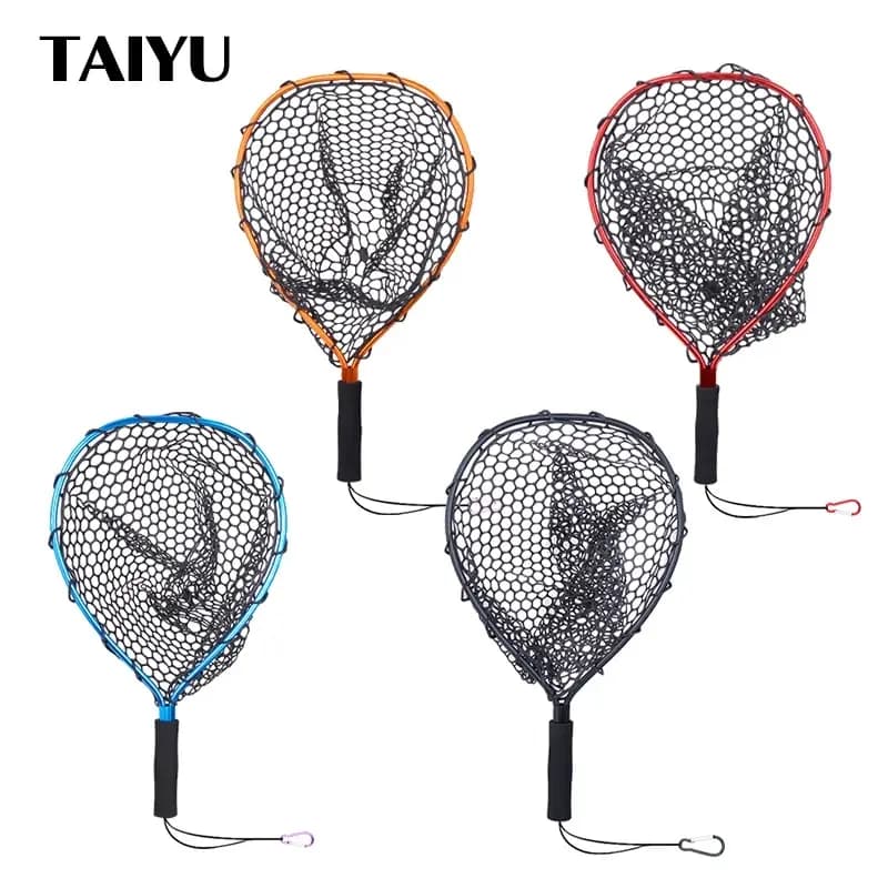 Reti da pesca portatili TAIYU guadino ultraleggero in lega di alluminio in Silicone resistente all'usura a mano per la pesca a mosca
