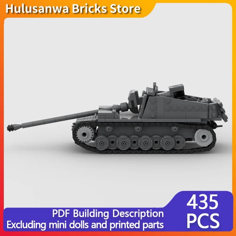 Sturer Emil Military Tanks Model MOC Building Bricks War Equipment Modular Technology Gifts Holiday Assemble Children Toys