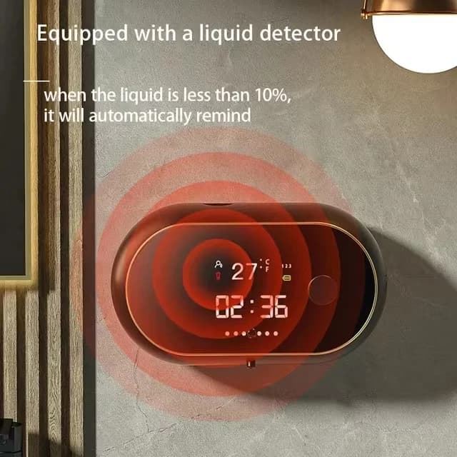 Dispenser di sapone a induzione touchless elettrico ricaricabile USB con display digitale Macchina per il lavaggio di sapone liquido a induzione per il corpo
