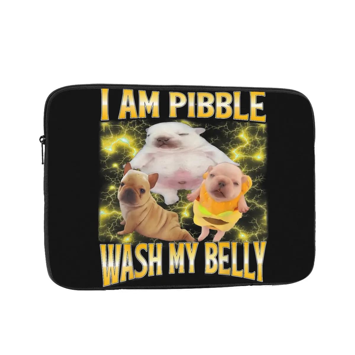 Custodia antiurto 12 13 15 17 pollici I Am Pibble Wash My Belly Custodia per laptop Meme Funny Dog Brainrot Custodia per notebook
