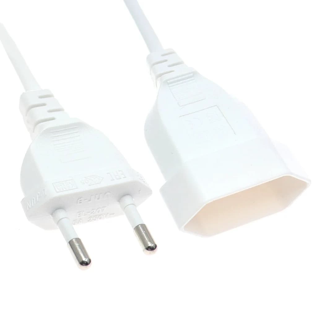 Cavo di prolunga M/F di alimentazione Standard ue, cavo adattatore di alimentazione da spina maschio CEE7/16 a presa femmina, 2,5a/250V, 2m