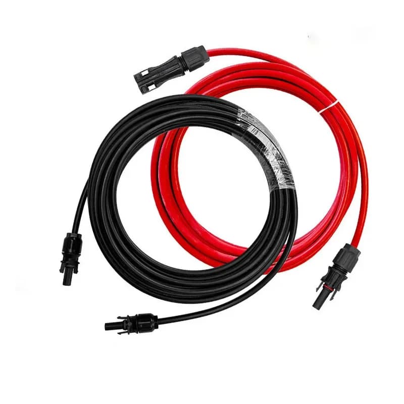 1 paio di cavi di prolunga per pannello solare in filo di rame 6 4 2,5 mm2 10 12 14 AWG nero e rosso con connettori per cavi solari fotovoltaici