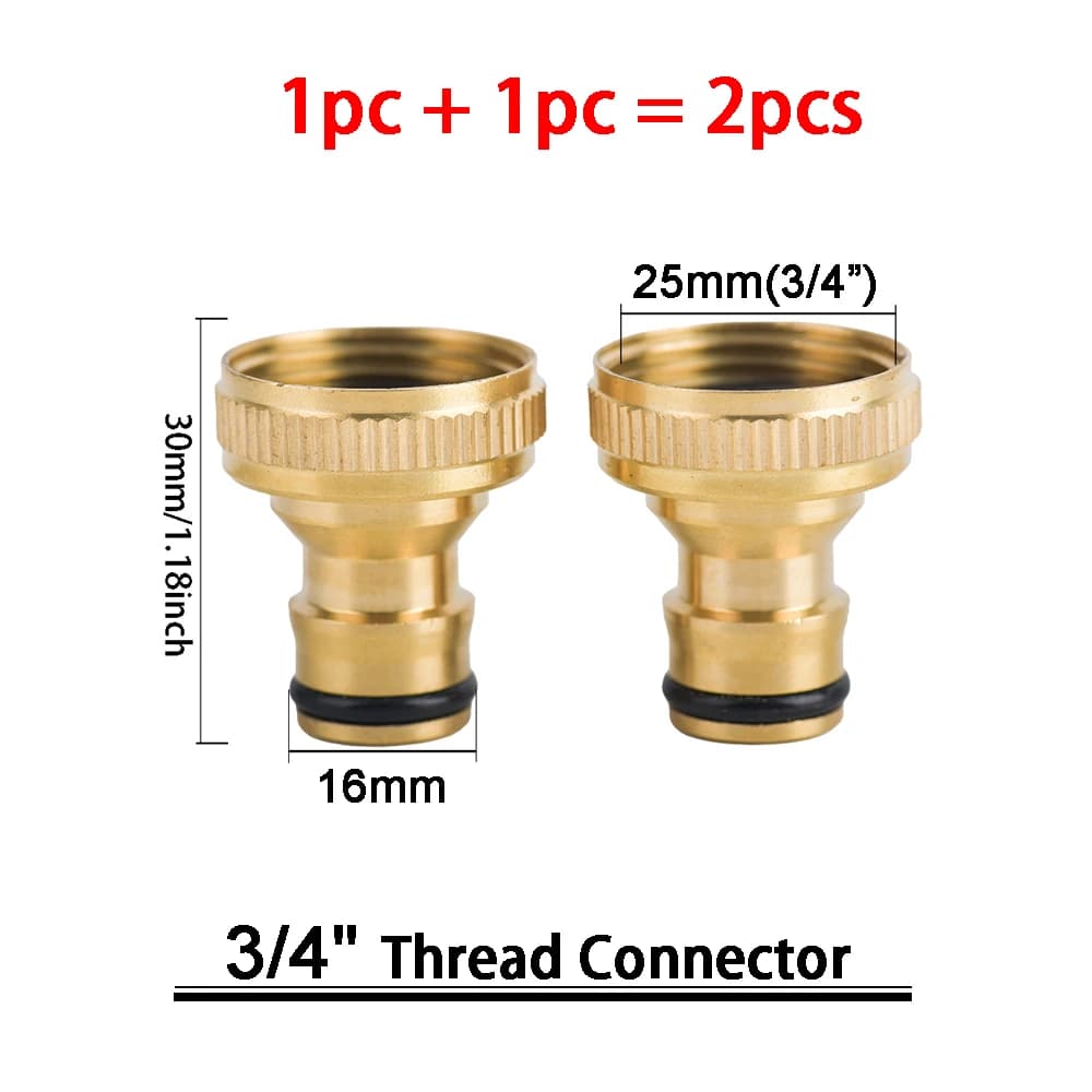 1Sets/2Pcs Garden Hose Quick Connect Water Hose Fitting, 1/2'' 5/8" 3/4'' 1'' Thread Tap Coupling Garden Watering Gun Adapter