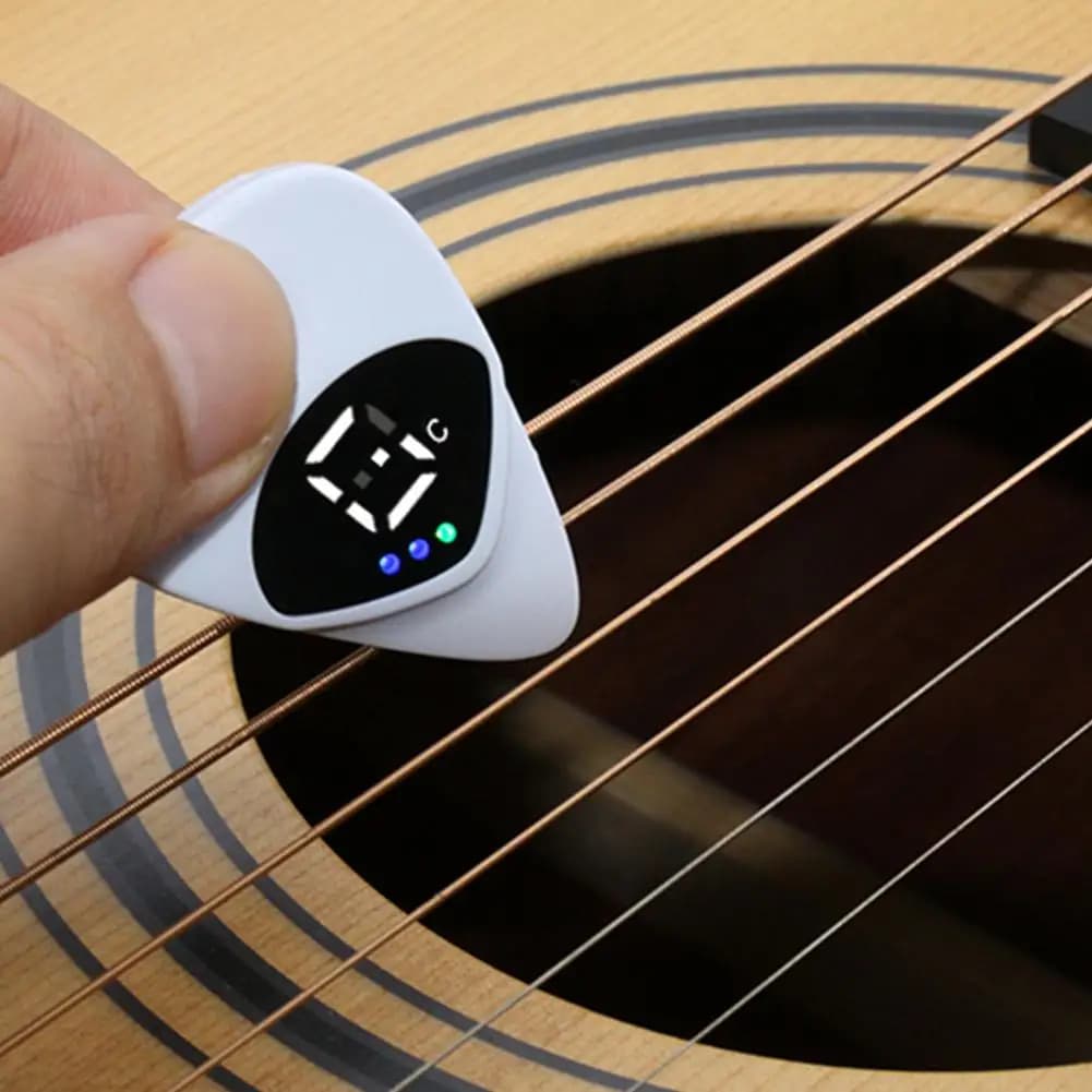 Spessore chitarra accordatore paddle 2 in 1 per chitarra folk Accordatore ukulele Accessori per note ritmiche medie