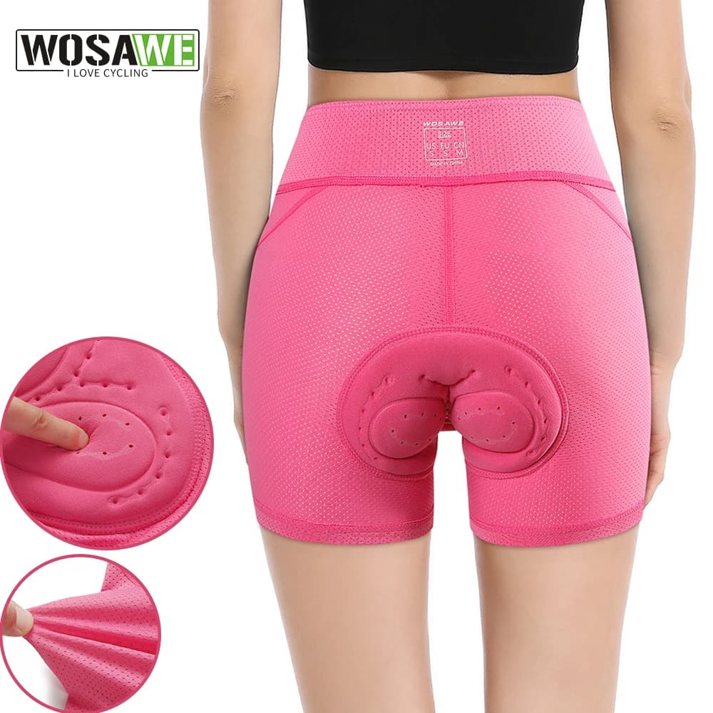 WOSAWE Cycling Intimate Woman Padded 5D gel shorts Breathable anti-shock breathable mountain bike tights MTB bicycle mutes