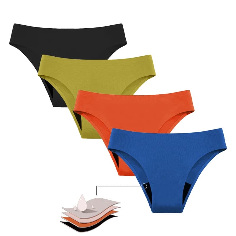 Teenage menstrual swim trunks women's bikini 4 layer leak-proof absorbent swim trunksPostpartum menstrual incontinence bikini