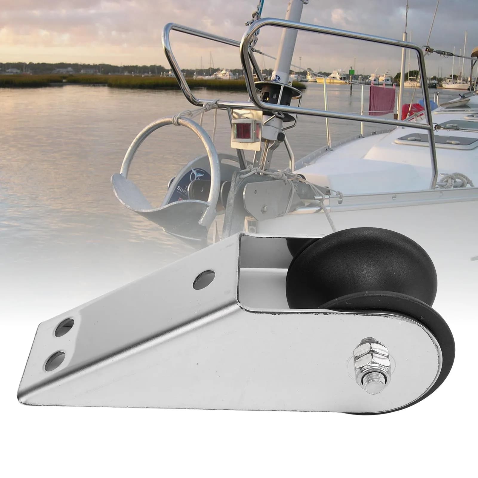 304 stainless steel arch anchor roller anti-scratch reduces friction safe attack for Yacht