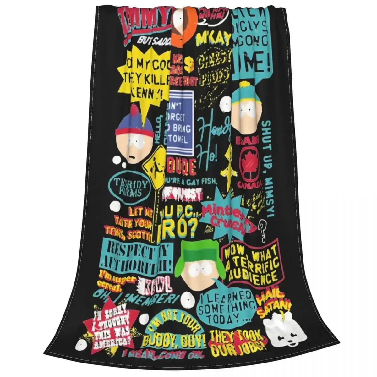 Southpark Element Velvet Throw Blanket Cartoon Anime Blanket for Bedding Car Soft Plush Thin Quilt