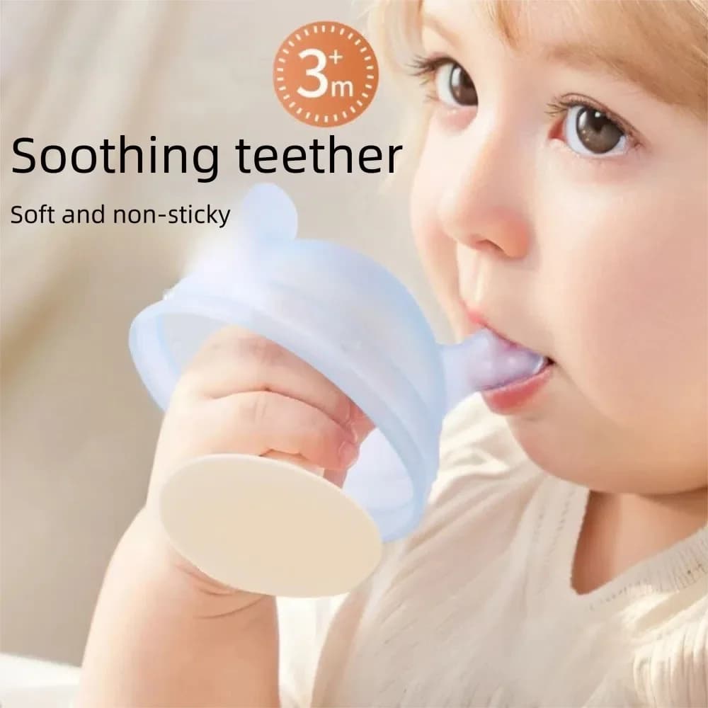 Nuovo Silicone Del Bambino Fungo Massaggiagengive Morbido Snack Ciotola Del Bambino Dentizione Giocattoli Anti-Succhiare A Mano Multi-colore Dentizione Bastone Da Masticare Gomma