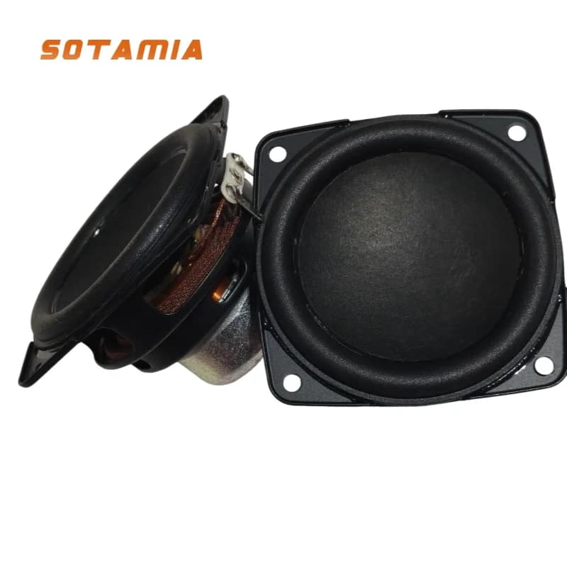 SOTAMIA 2Pcs 2.25 Inch Portable Full Range Audio Speaker 4 Ohm 10W Paper Cone HIFI Loudspeaker for JBL Bluetooth Speaker