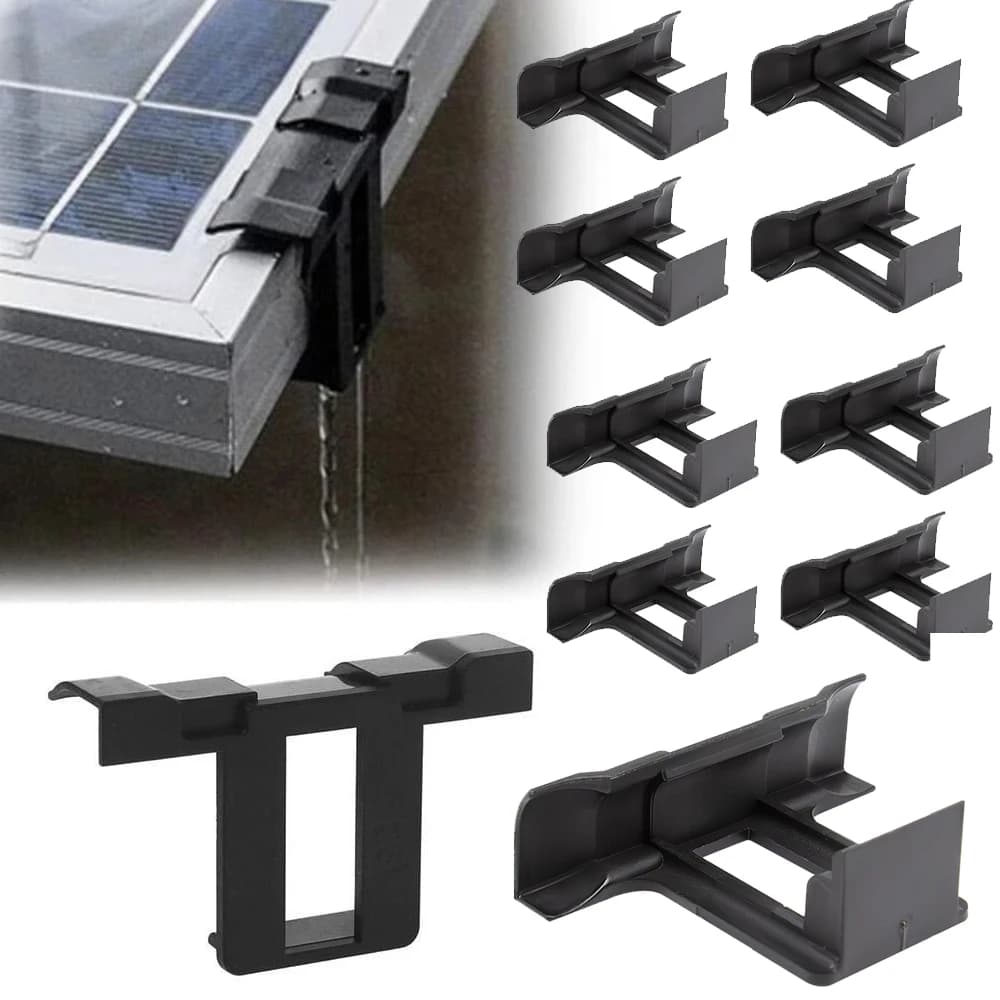 10 Pezzi Clip di Drenaggio per Pannelli Solari 30/35mm, Clip per Pannelli Fotovoltaici per Rimozione Acqua e Polvere