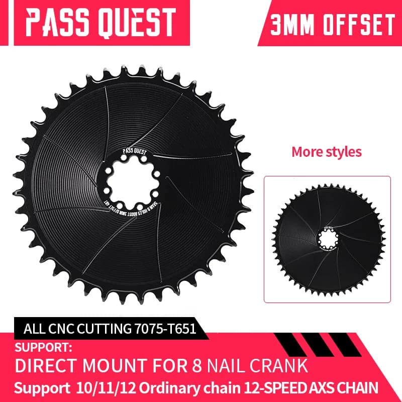 Corona Aero 3mm Offset 12s AXS per piastra corona DUB Force Red Direct Mount per Sram per bici MTB AXS 12s