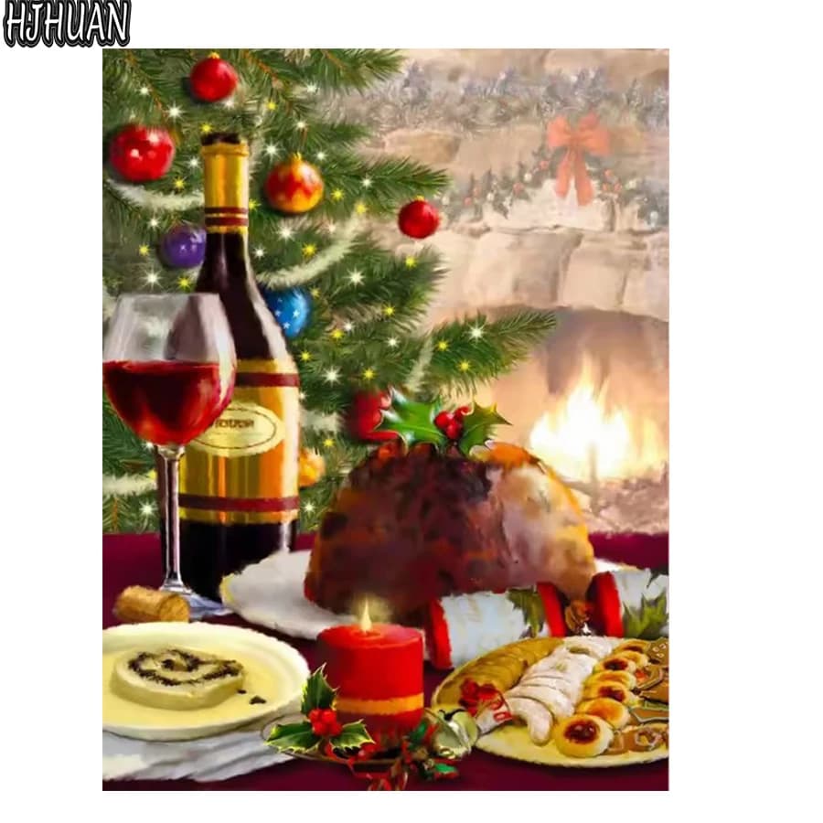 Pittura diamante fai da te regalo di Natale punto croce trapano quadrato rotondo completo mosaico 3d immagine di arte della parete decorazione della casa compleanno Gif