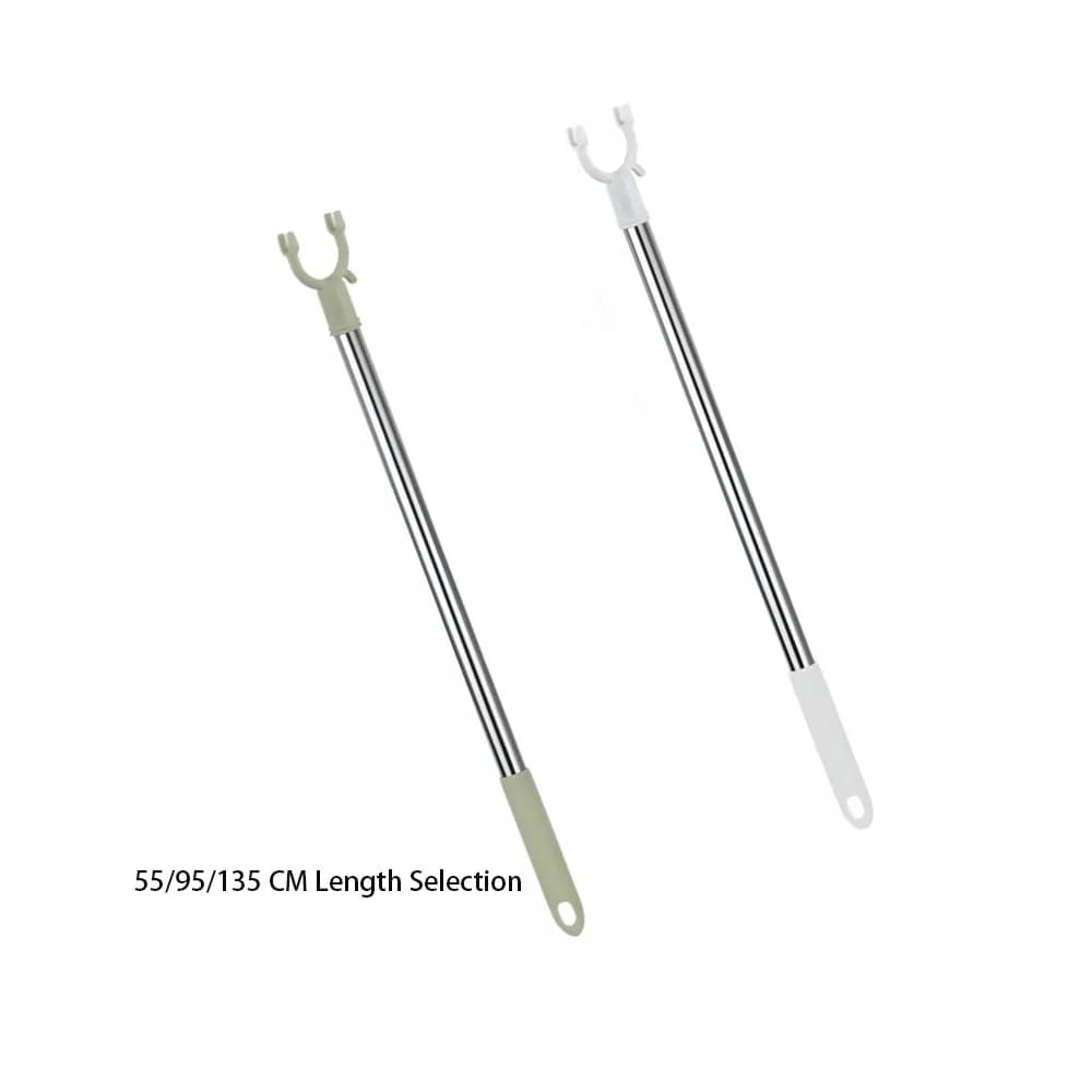 Asta appendiabiti da 55/95/135 cm, Gancio appendiabiti, Asta regolabile, Asta per stendere il bucato, Asta per sollevare vestiti, Stendibiancheria salvaspazio