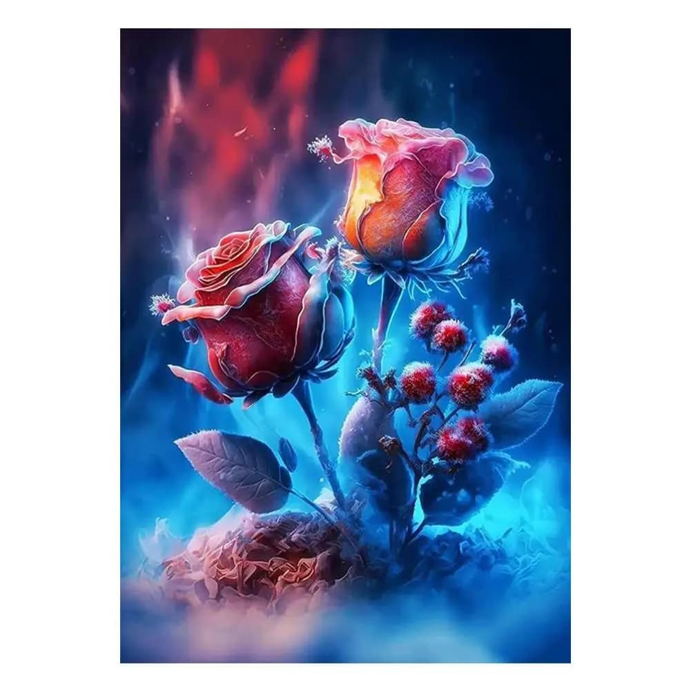 30x40 cm Fiore di rosa Pittura diamante Diamante quadrato rotondo completo Soggiorno Camera da letto Opere d'arte decorative Kit fai da te