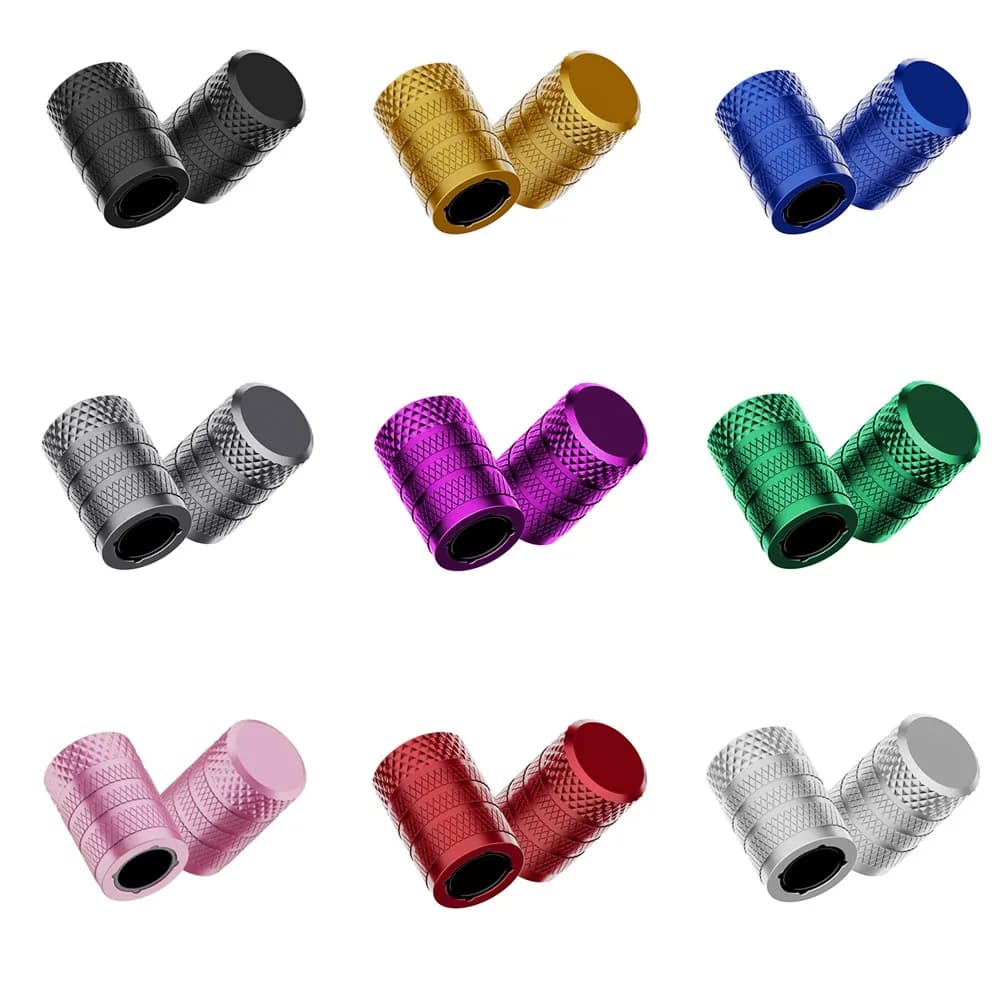 Cappucci stelo valvola pneumatici Moto Nucleo in plastica di alluminio Tappo pneumatico Coperture stelo resistenti alla corrosione per auto Camion e biciclette