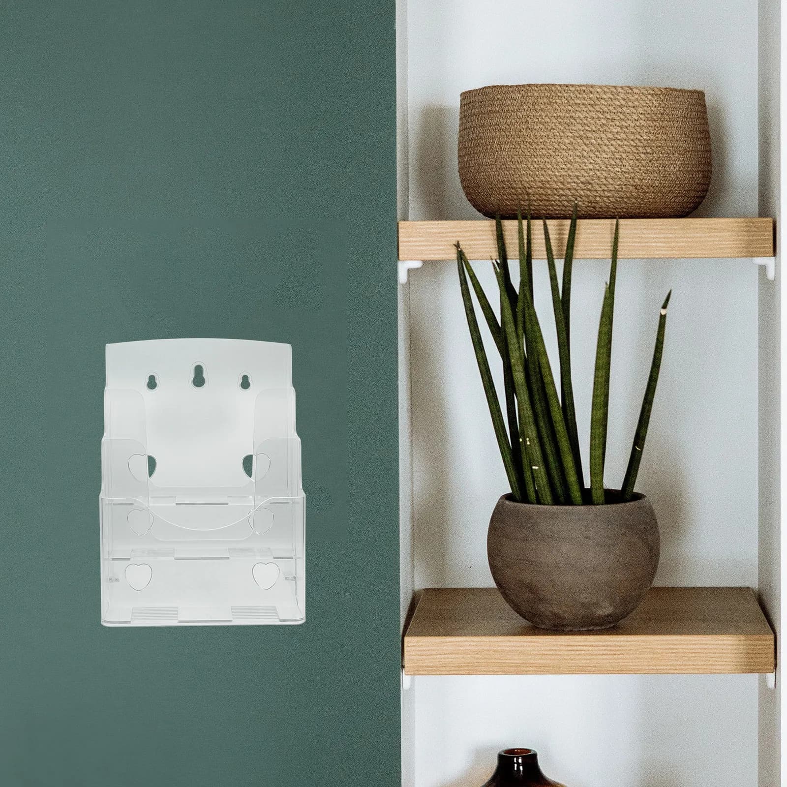 Portadocumenti A5 da Scrivania, Design Inclinato, Supporto per Brochure, Organizzatore per Riviste, Porta Documenti per Ufficio