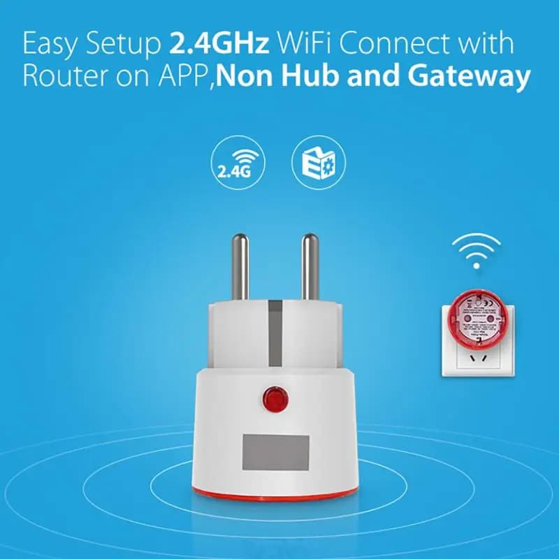 Smart socket Tuya WIFI 16A Zigbee 3.0 EU with Energy Monitoring Function and Wireless Remote Control from Smartphone