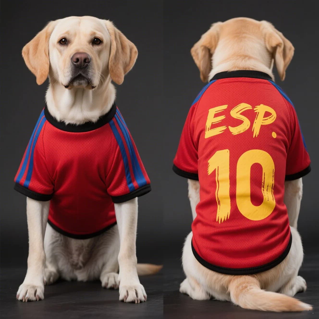 Abbigliamento per cani da compagnia T-shirt estiva a maniche corte con cappuccio con un buon flusso d'aria e una freschezza Maglia numero 10 Lo stesso stile di ESP
