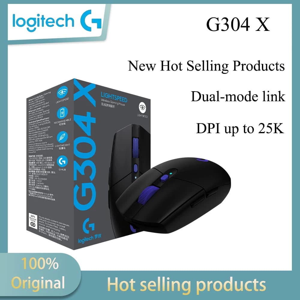 Mouse Wireless Logitech G304X per Gaming ed Esports, Compatibile con League of Legends e PUBG, Leggero 57g, Regalo di Compleanno G304 X