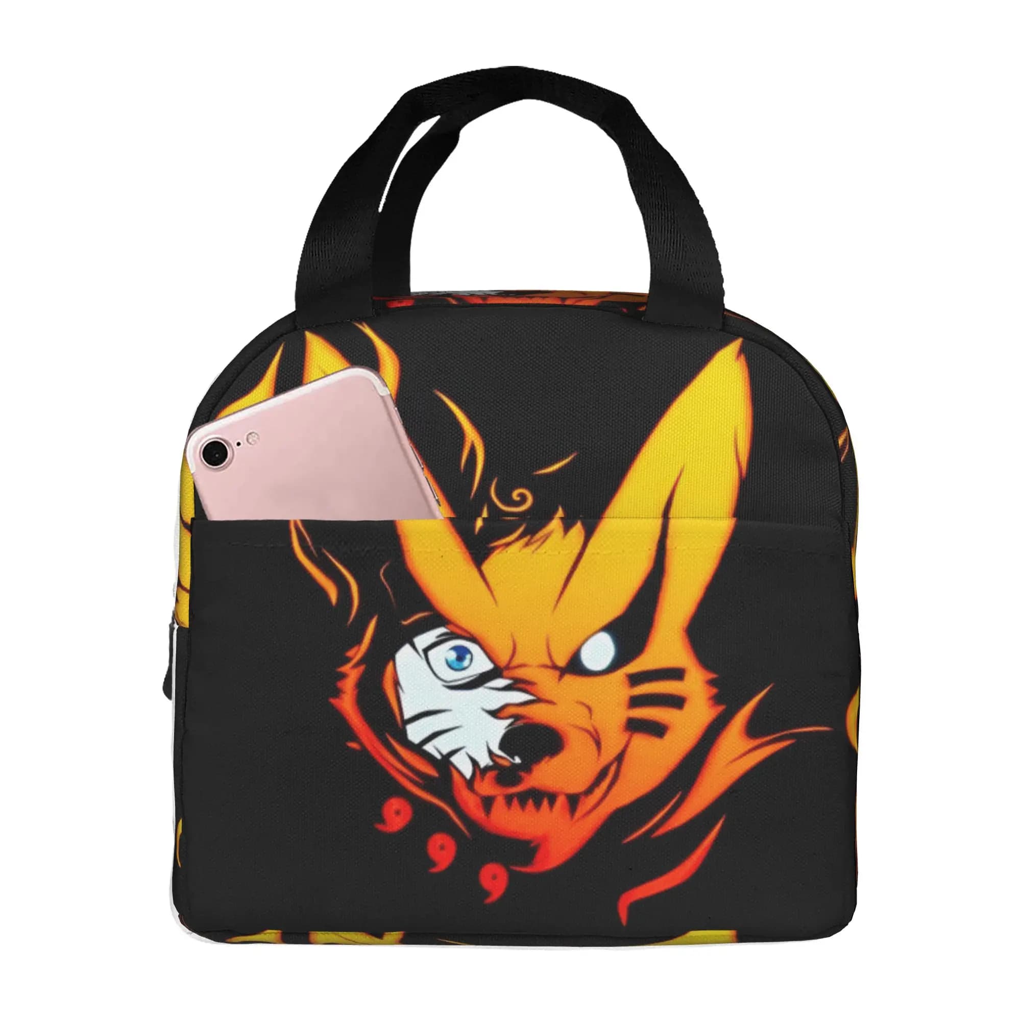 Borse termiche personalizzate N-Narutoes Uzumaki per donna e uomo, borsa termica portatile per anime, bento box per campeggio e viaggi all'aperto