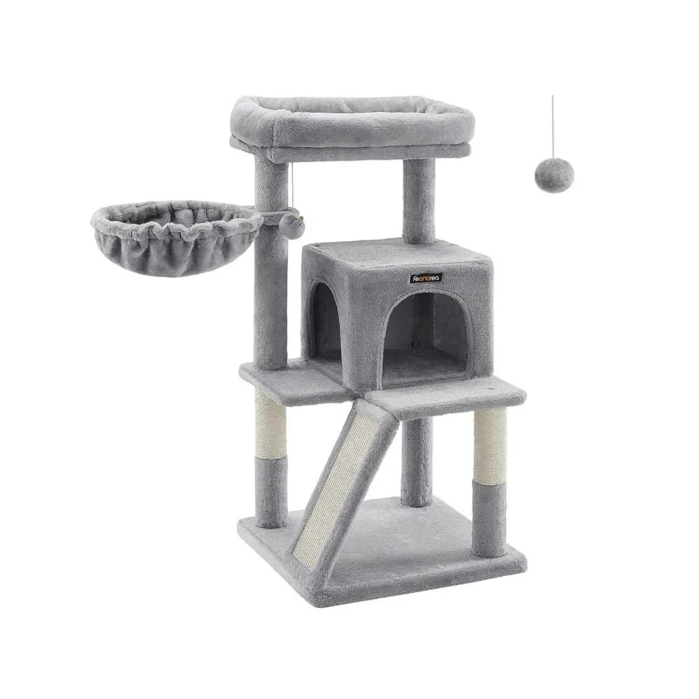 Tiragraffi per Gatti, Albero per Gatti, Piccolo Tiragraffi con Posatoio Allargato per Gatti di Taglia Grande da Interno, Gattini, 37.8 Pollici