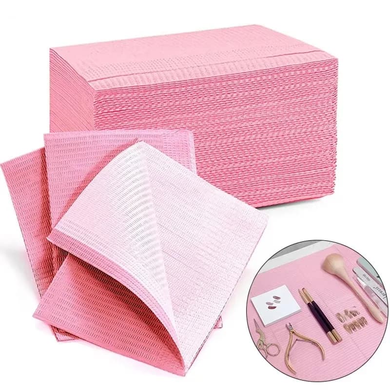 25/50 pz Tappetini Monouso per Nail Art, Tovagliette Impermeabili, Cuscini per Mani per la Cura delle Unghie, Strumento per Manicure e Smalto Gel